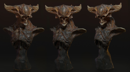 Demon Sketch 01 + Zbrush to Marmoset