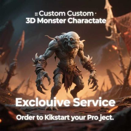 3D Monster Design, Exclusive Customized Service – Project Starts Immediately Upon Order