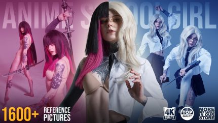 1600+ Anime Schoolgirl - Female Sword Poses