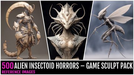 500 ALIEN INSECTOID HORRORS – GAME SCULPT PACK