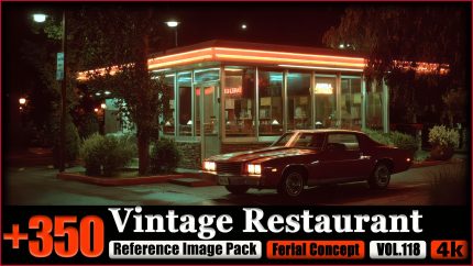 350 Vintage Restaurant - Exterior Reference Image Pack v.118 |4K|